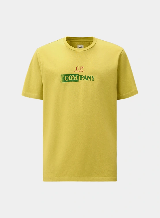 Футболка C.P. Company 24/1 Jersey Logo Cress Green