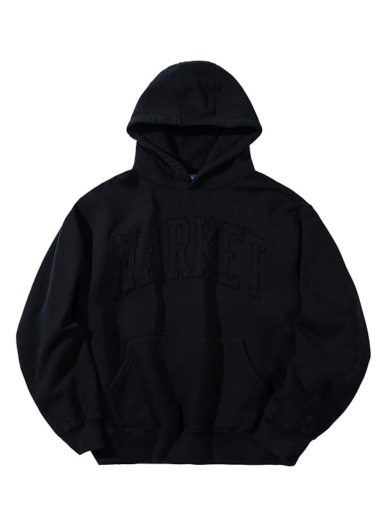 Худи MARKET Washed Arc Hoodie Washed Black