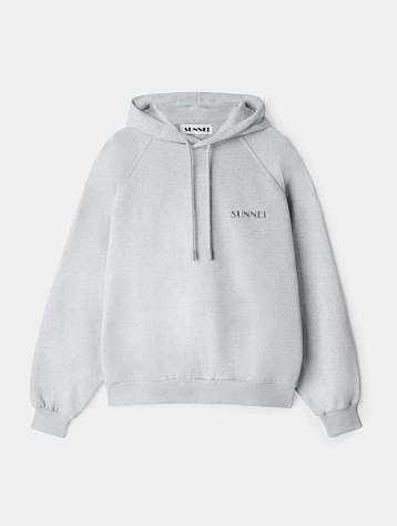 Худи Sunnei Small Logo Embroidery Grey Melange