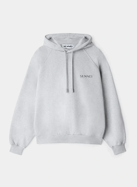 Худи Sunnei Small Logo Embroidery Grey Melange