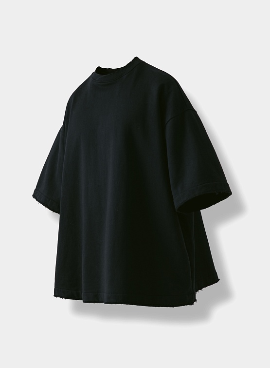 Футболка ANGLAN Valley Tuck Sweat Half Tee Black