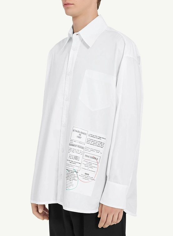 Рубашка MM6 Maison Margiela Numeric White