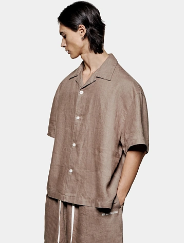 Рубашка MKI MIYUKI ZOKU Linen Vacation Mushroom