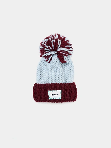 Шапка BONSAI Pon Pon Knit Beanie Red