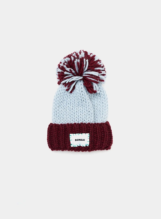 Шапка BONSAI Pon Pon Knit Beanie Red