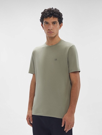 Футболка C.P. Company 30/1 Jersey Small Logo Bronze Green