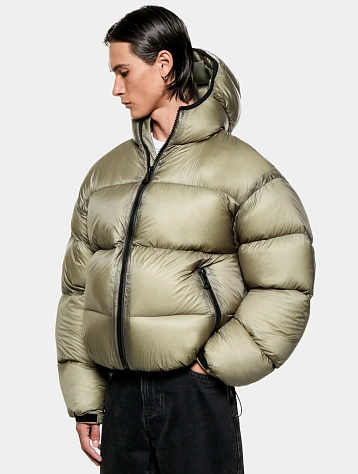 Пуховик MKI MIYUKI ZOKU Translucent Hooded Bubble Sage