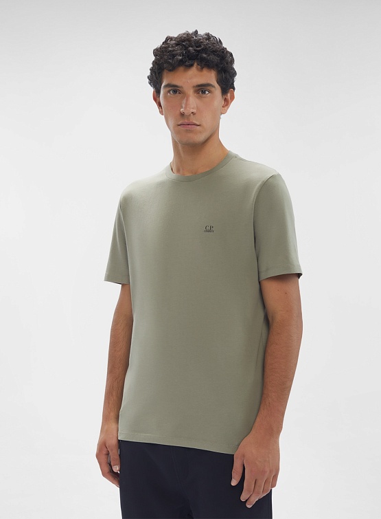 Футболка C.P. Company 30/1 Jersey Small Logo Bronze Green