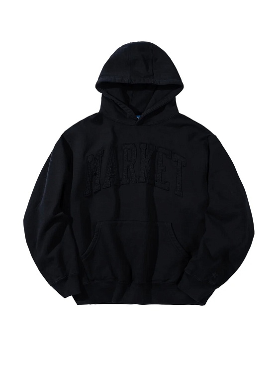 Худи MARKET Washed Arc Hoodie Washed Black