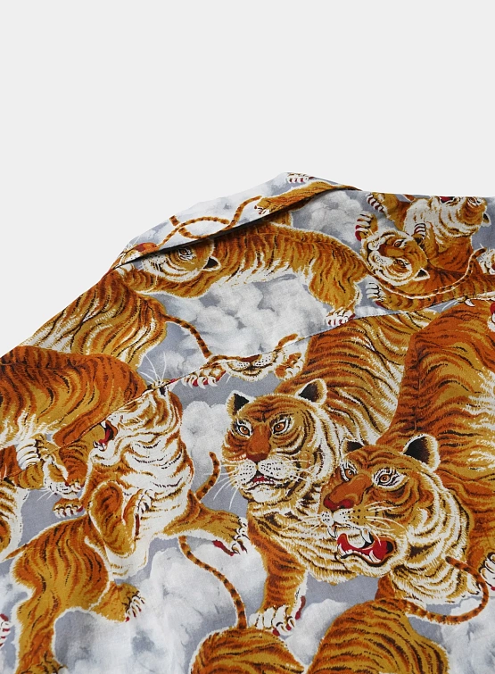 Рубашка FrizmWORKS Tiger Hawaiian Half Shirt Gray