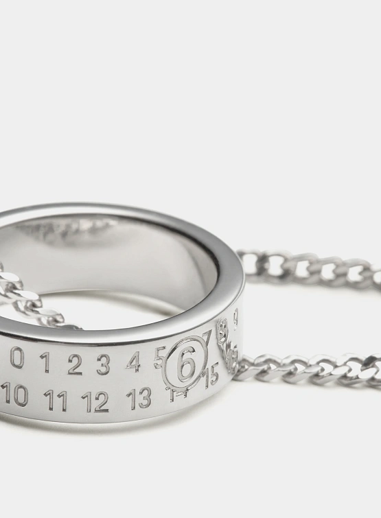 Ожерелье MM6 Number Logo Ring Necklace