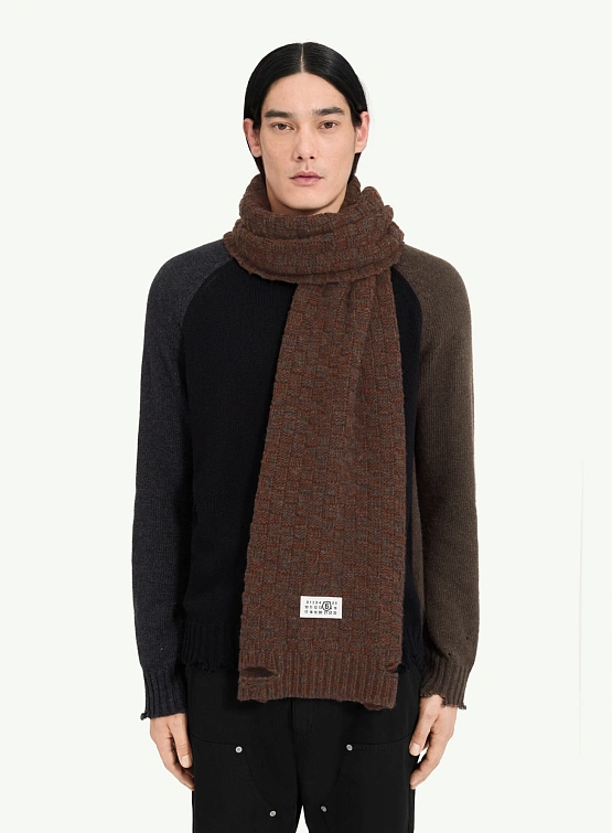 Шарф MM6 Maison Margiela Distressed Brown