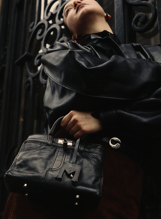 Женский ремень Coperni Croco Logo Skinny Black