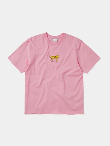 Футболка thisisneverthat Yellow Cat Tee Pink