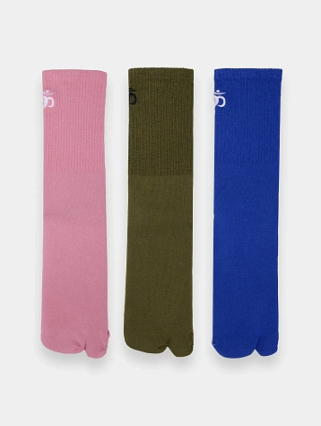 Носки MAHARISHI 1497 Om Temple Tabi Pink/Olive/Navy