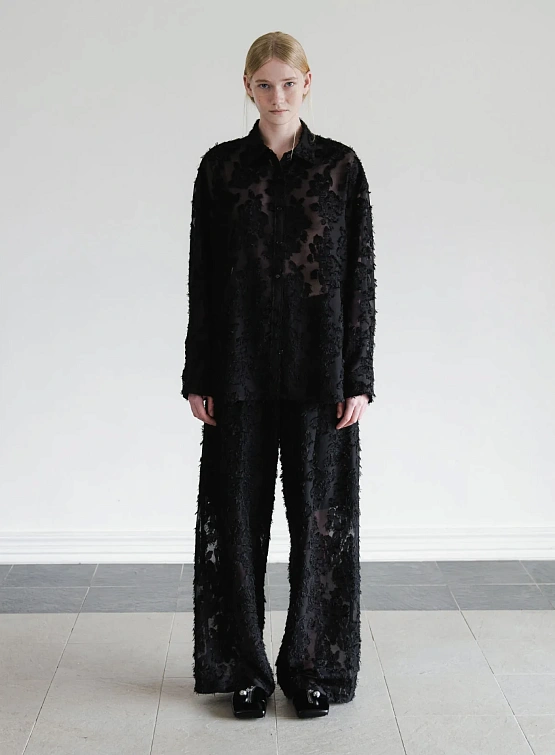 Женские брюки EPINGLER Sheer Jacquard Black