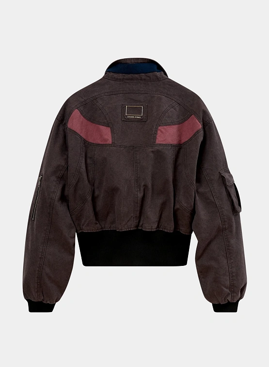 Бомбер KidSuper Cropped Canvas Brown