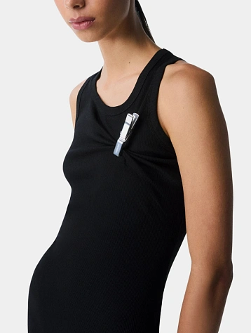 Женское платье Coperni Washing Clip Rib Black