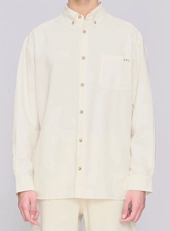 Рубашка A.P.C. Mateo Logo White