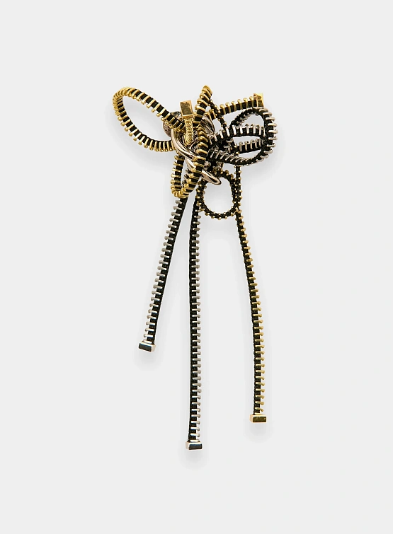 Серьги Jean Paul Gaultier Zippers Silver/Black/Gold