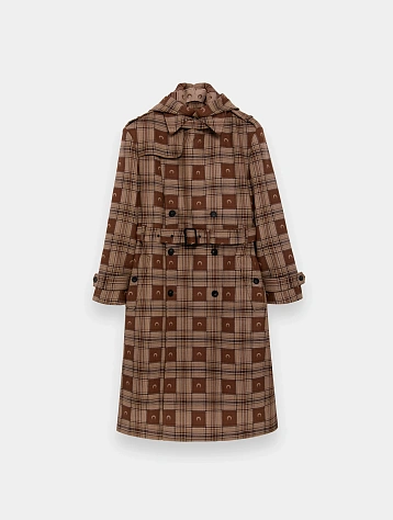Тренч Marine Serre Moon Checks Jacquard Light Brown