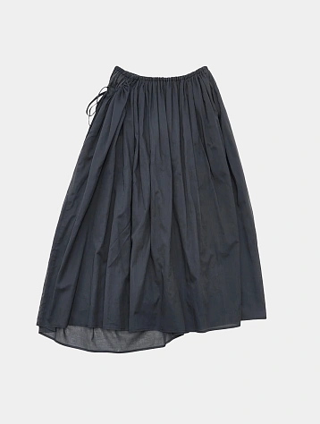 Женская юбка AMOMENTO Drawstring Sheer Shirring Skirt Navy