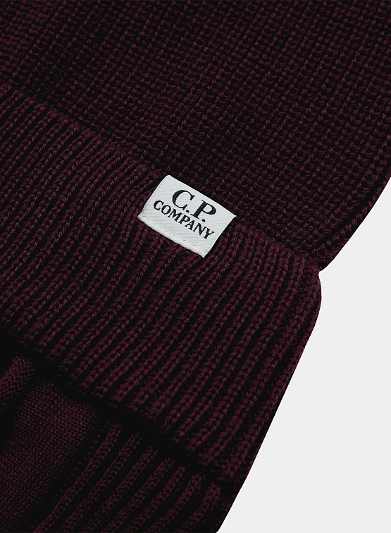 Балаклава C.P. Company Re-Wool Beanie Potent Purple