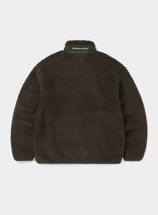 Флисовая куртка thisisneverthat SP Sherpa Fleece Jacket Brown