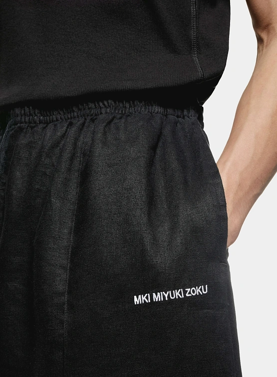 Брюки MKI MIYUKI ZOKU Linen Wide Leg Black