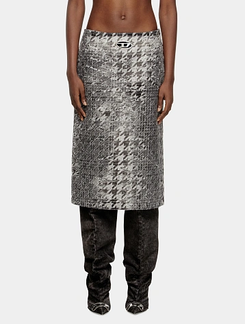 Женская юбка Diesel Denim De-Rathian-Fsh Black/White