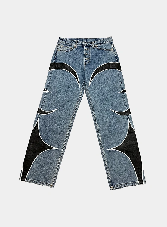 Джинсы Thug Club TC Leather Washing Denim Blue Black