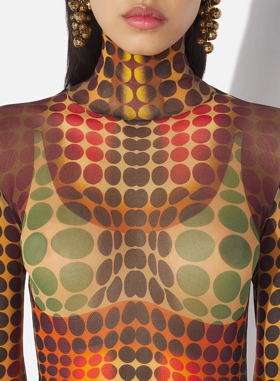 Женское платье Jean Paul Gaultier Re-Edition Orange/Blue/Brown