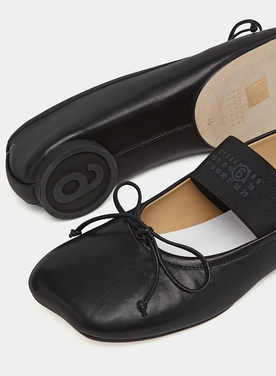 Женские балетки MM6 Maison Margiela Anatomic Ballerinas Black