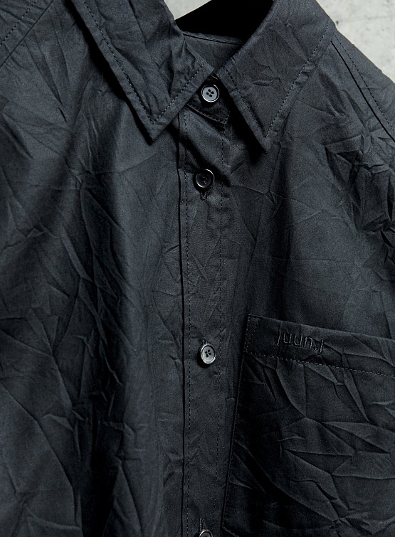 Женская рубашка JUUN.J Overfit Shirt Light Crack Detail Black