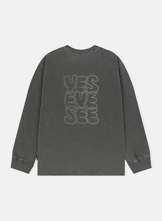 Лонгслив YESEYESEE C-Logo Pigment L/S Charcoal