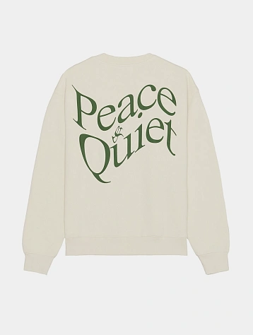 Свитшот MUSEUM OF PEACE & QUIET WARPED CREWNECK Bone
