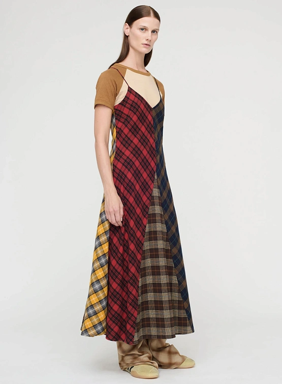 Женское платье Song for the Mute Bias Slip Tartan Multi