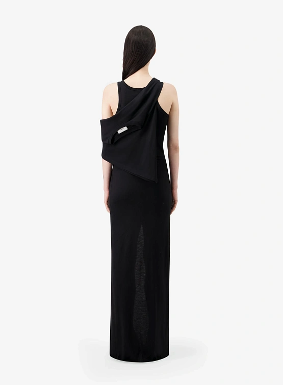Женское платье Coperni Knotted Jersey Maxi Black