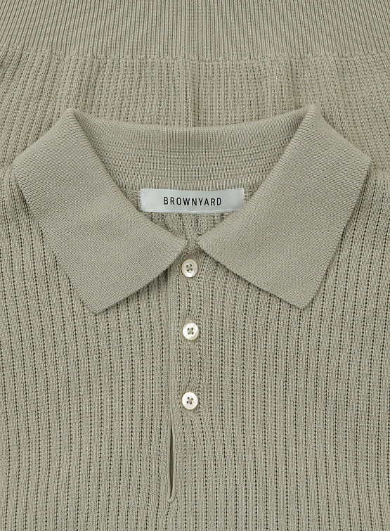 Поло BROWNYARD Knit Polo Shirt Vintage Khaki