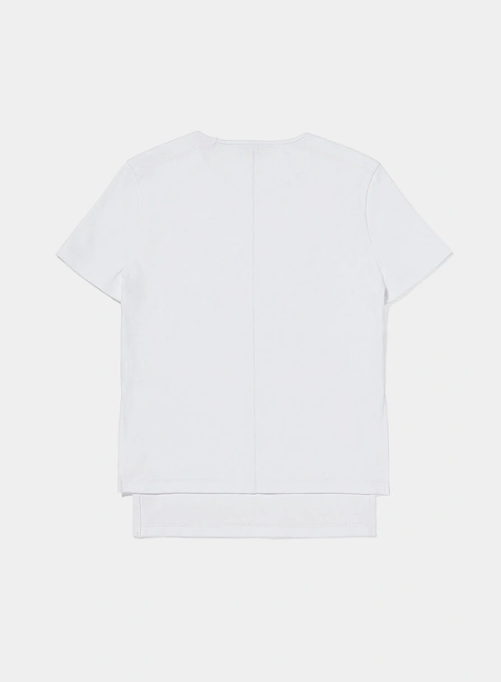 Женская Футболка OPEN YY Ribbed Side Slit Top White