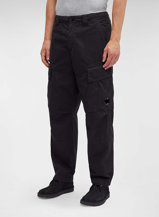 Брюки C.P. Company Microreps Loose Cargo Black