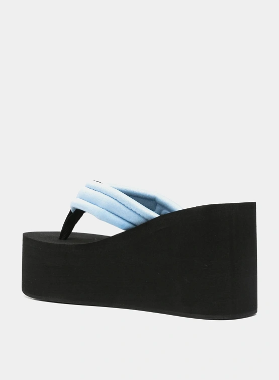 Женские сандалии Coperni Branded Wedge Black/Blue