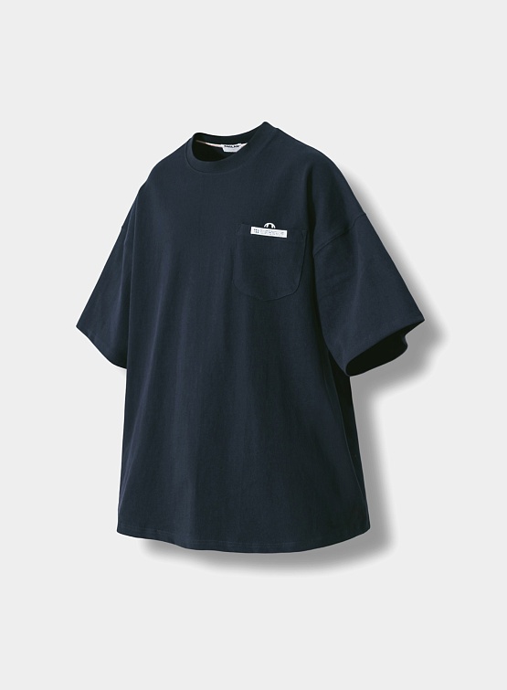 Футболка ANGLAN Hidden Wappen Pocket Half Tee Navy