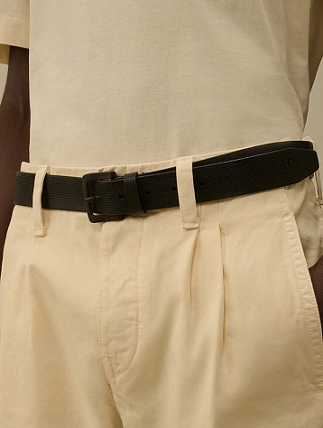 Ремень C.P. Company Leather Printed Logo Black