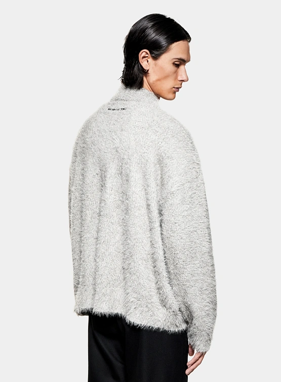 Кардиган MKI MIYUKI ZOKU Faux Alpaca Knit Track Melange Grey