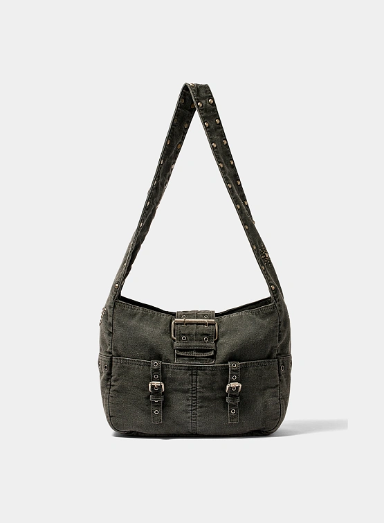 Сумка OPEN YY Stud Messenger Bag Charcoal