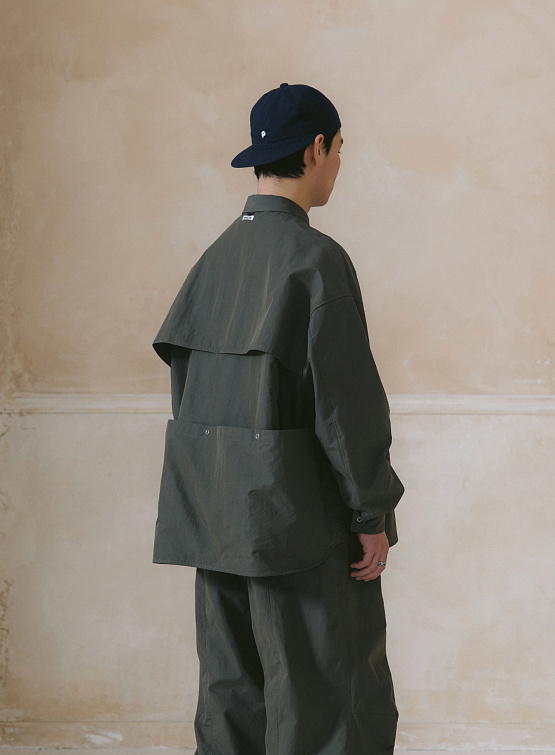 Рубашка ANGLAN Steric CN Multi Pocket Shirt Khaki