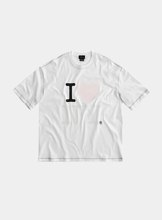 Футболка MADFRENZY I Love NY White