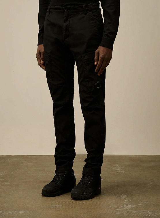 Брюки C.P. Company Stretch Sateen Ergonomic Cargo Black
