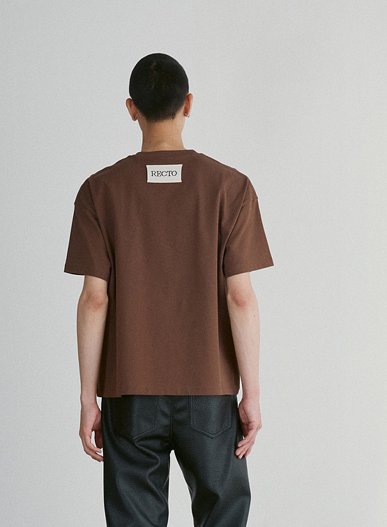 Футболка Recto Jacquard Logo Cotton Vintage Brown